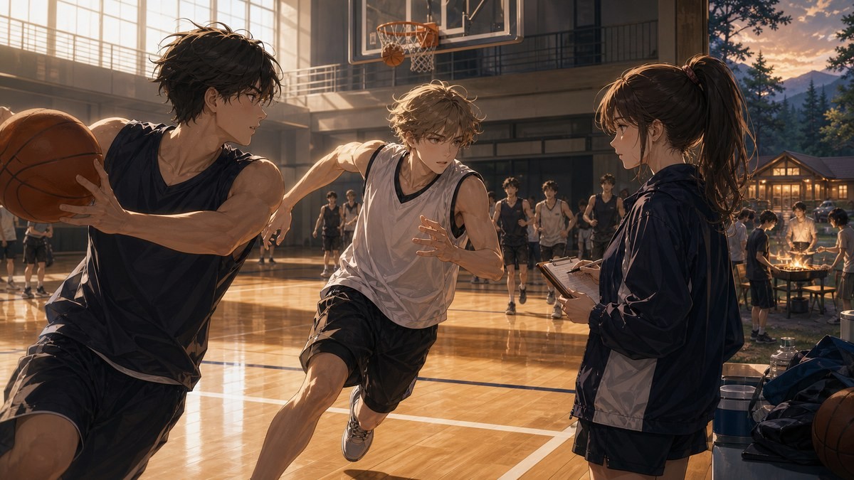 なまいきざかり15巻ネタバレ 成瀬と袴田が練習試合でコンビプレーを見せる画像
