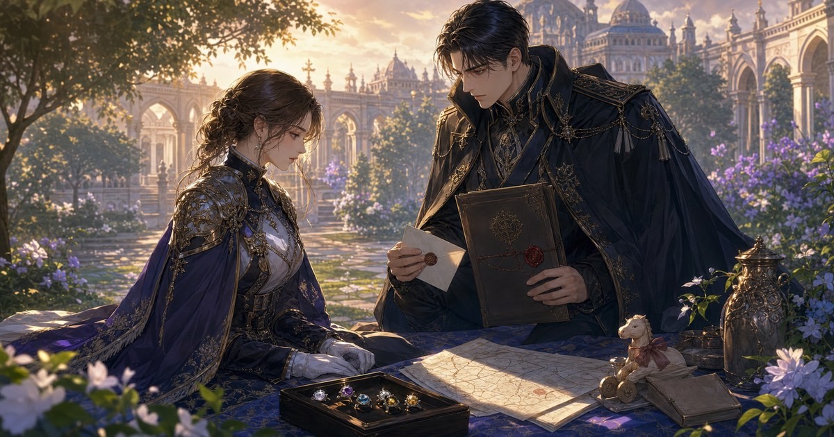 皇帝と女騎士252話253話 ルクソスがポリアナへ真実を伝えに向かうイメージ
