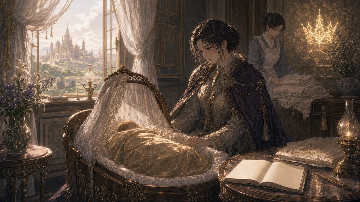 皇帝と女騎士292話293話感想考察 ポリアナが母になった安堵とルクソスに似た息子への不安を象徴する画像