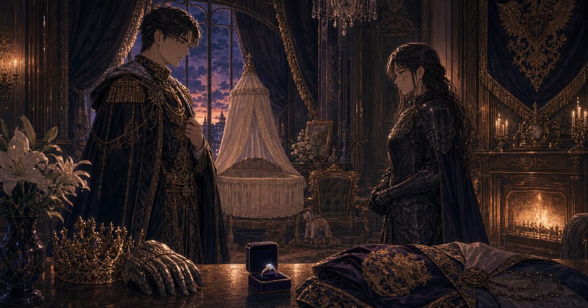 皇帝と女騎士296話297話 ルクソスが皇子の真実を知り指輪で想いを伝えるアイキャッチ画像