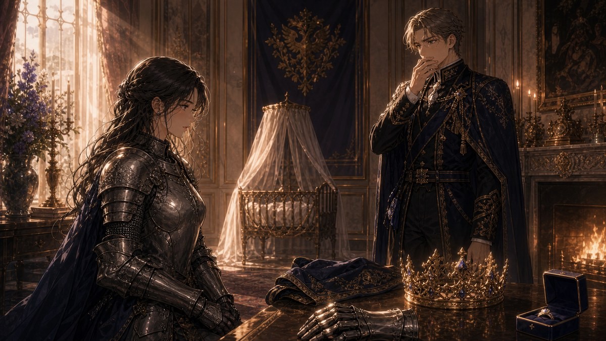 皇帝と女騎士296話297話ネタバレ ポリアナの告白とルクソスが皇子を知る場面をまとめた画像