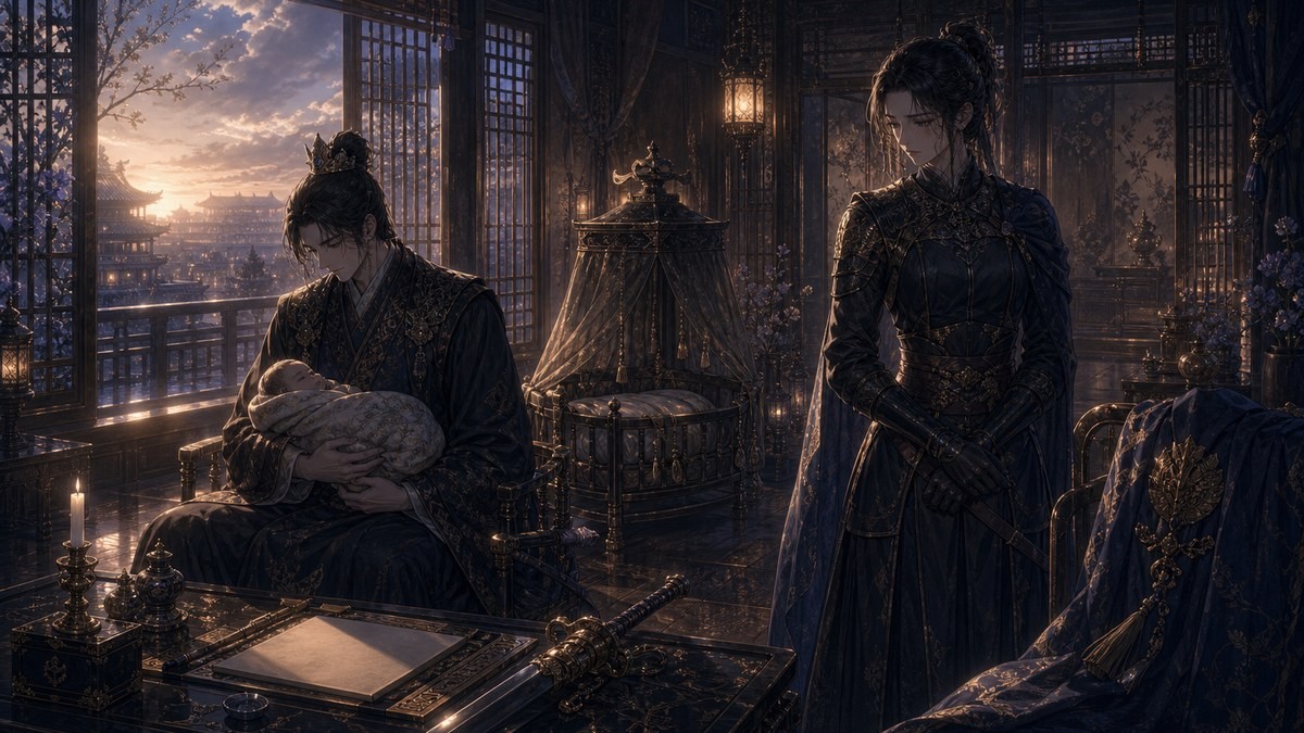 皇帝と女騎士302話303話ネタバレ ルクソスが子供の名前を受け入れポリアナが沈む画像