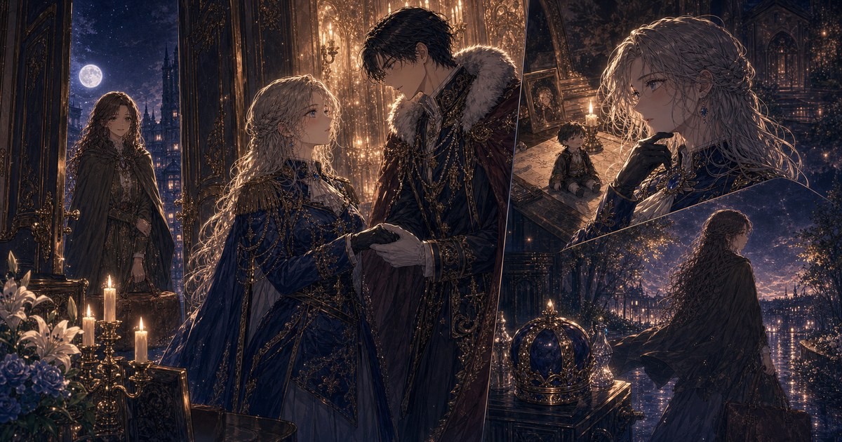 皇帝と女騎士320話321話 ルクソスの告白とドナウの旅立ちのイメージ