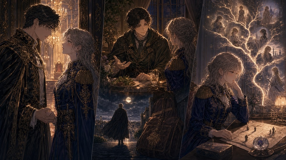 皇帝と女騎士320話321話 ネタバレ ルクソスの告白とポリアナに助言するドナウのイメージ