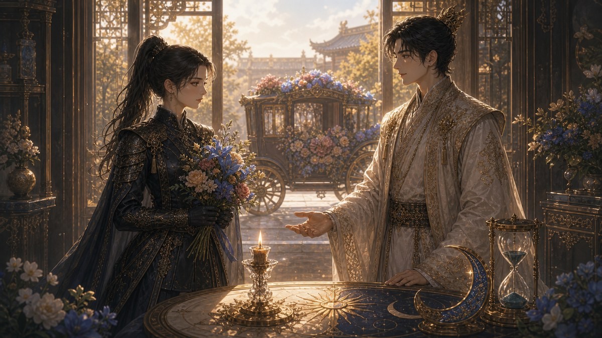 皇帝と女騎士342話343話ネタバレ ポリアナが花のお礼に向かいルクソスが一日を求める流れをまとめた画像