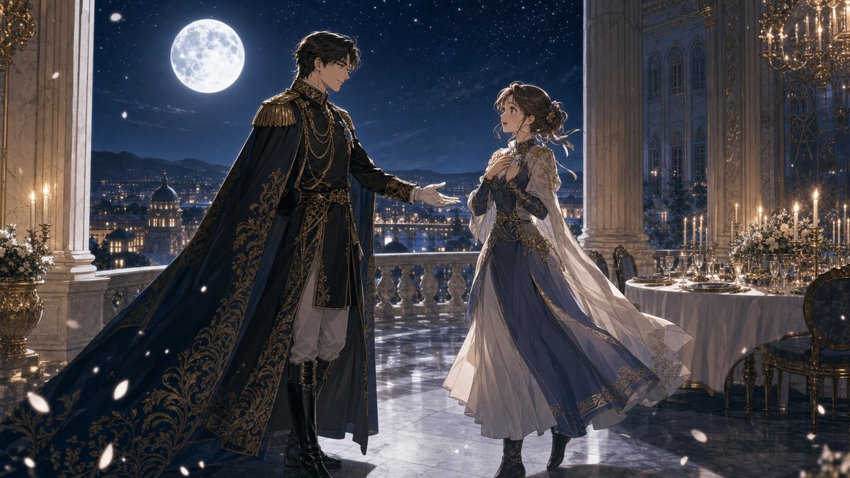 皇帝と女騎士344話345話感想考察 一夜の意味が純粋な月下のダンスだったことを象徴する画像