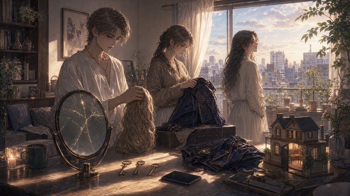 ヒメゴト十九歳の制服8巻 みどころ 割れた鏡の修復と自己受容のイメージ