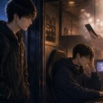 山田くんとLv999の恋をする108話 ネカフェのごぼうと山田と茜の誤解を描いたアイキャッチ