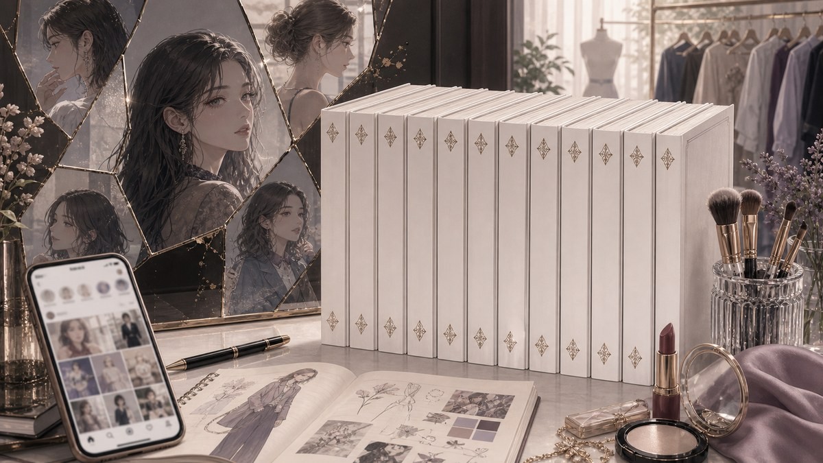 醜い私があなたになるまでの完結状況と作品情報を12巻の本と鏡で整理した要約画像
