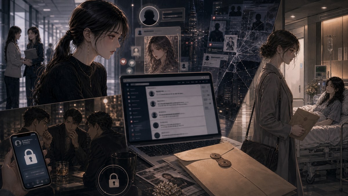 醜い私があなたになるまで10話 個人情報の暴露と不安が広がる要約画像