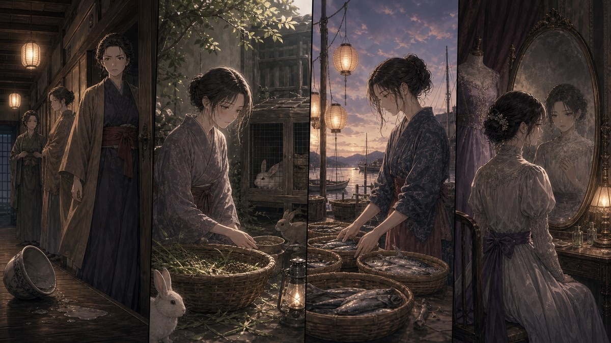 声なきものの唄61話ネタバレ うさぎ屋の騒ぎとサヨリの気づきとチヌとセツの不安を整理した画像