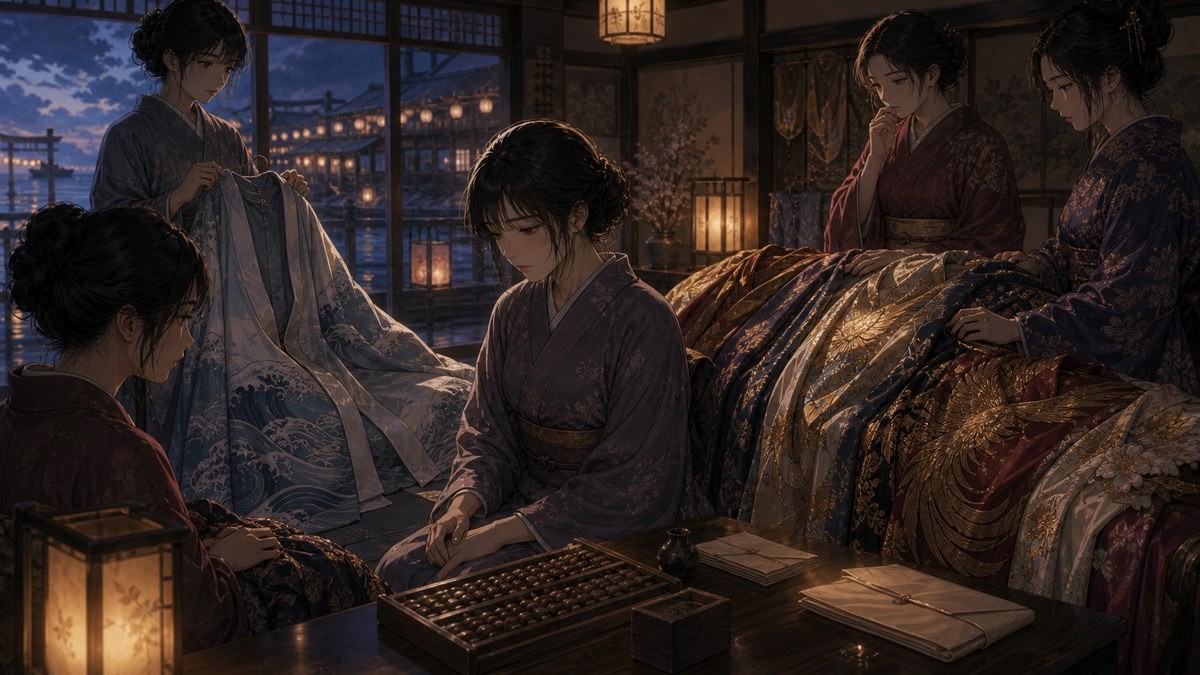 声なきものの唄62話あらすじ チヌの簡素な打掛と遊廓の仕組みへの葛藤を表した画像