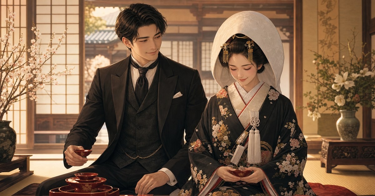 声なきものの唄91話 チヌと公三郎の婚礼を描いたイメージ