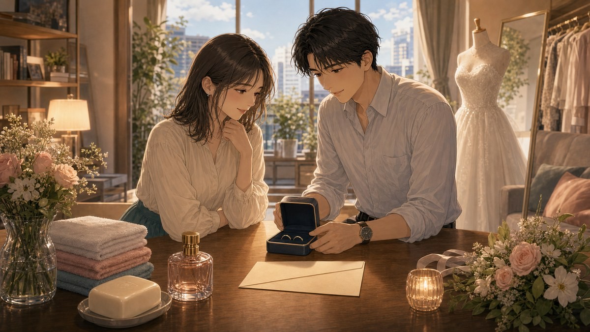 あせとせっけん10巻ネタバレ プロポーズから家族への報告と婚姻届と結婚式準備へ進む要約画像