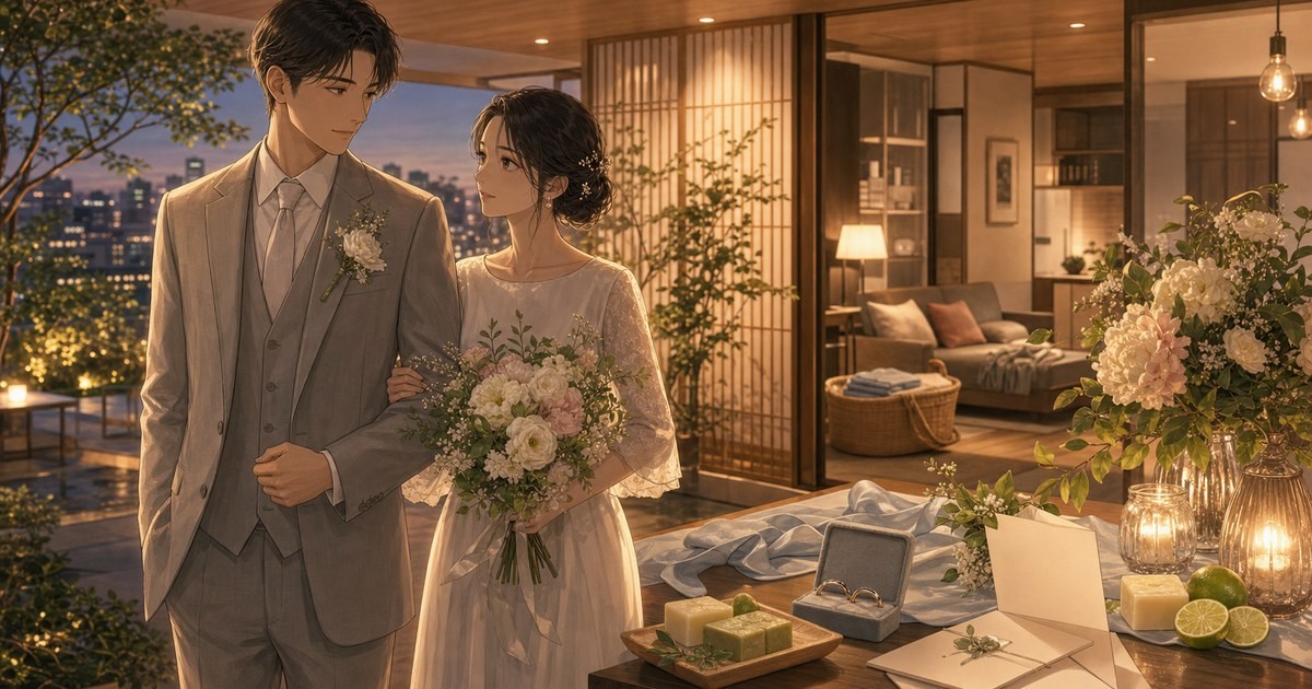 あせとせっけん11巻 結婚式と新婚生活へ進む麻子と香太郎の最終巻を象徴するアイキャッチ画像