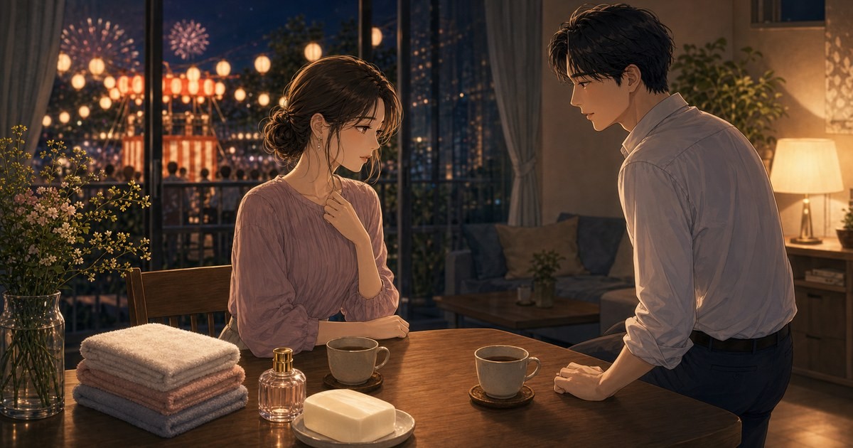 あせとせっけん9巻 夏祭りと過去の不安を越えて麻子と香太郎の絆が深まるアイキャッチ画像