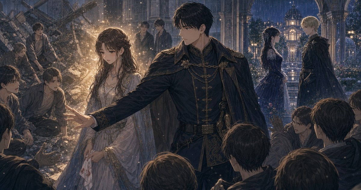 君の全てを奪いたい101話 血を流したプシュケーとペロンの機転と雨の宮廷対話を描くアイキャッチ画像