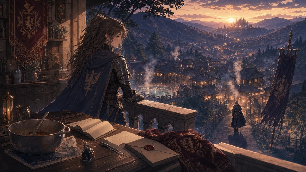 皇帝と女騎士286話287話感想考察 シトリンで暮らし始めるポリアナと通信断絶の不安を描いた画像