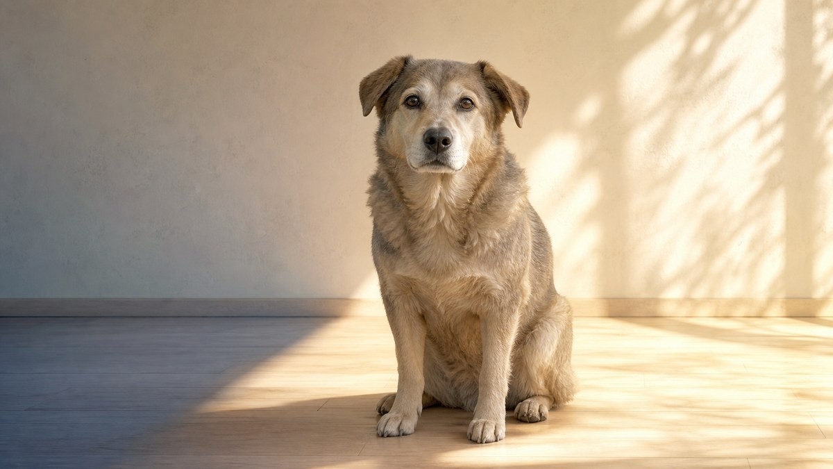 花野井くんと恋の病4巻感想考察 日だまりで穏やかに座るシニア犬が花野井くんの柔らかさと心の変化を象徴する画像