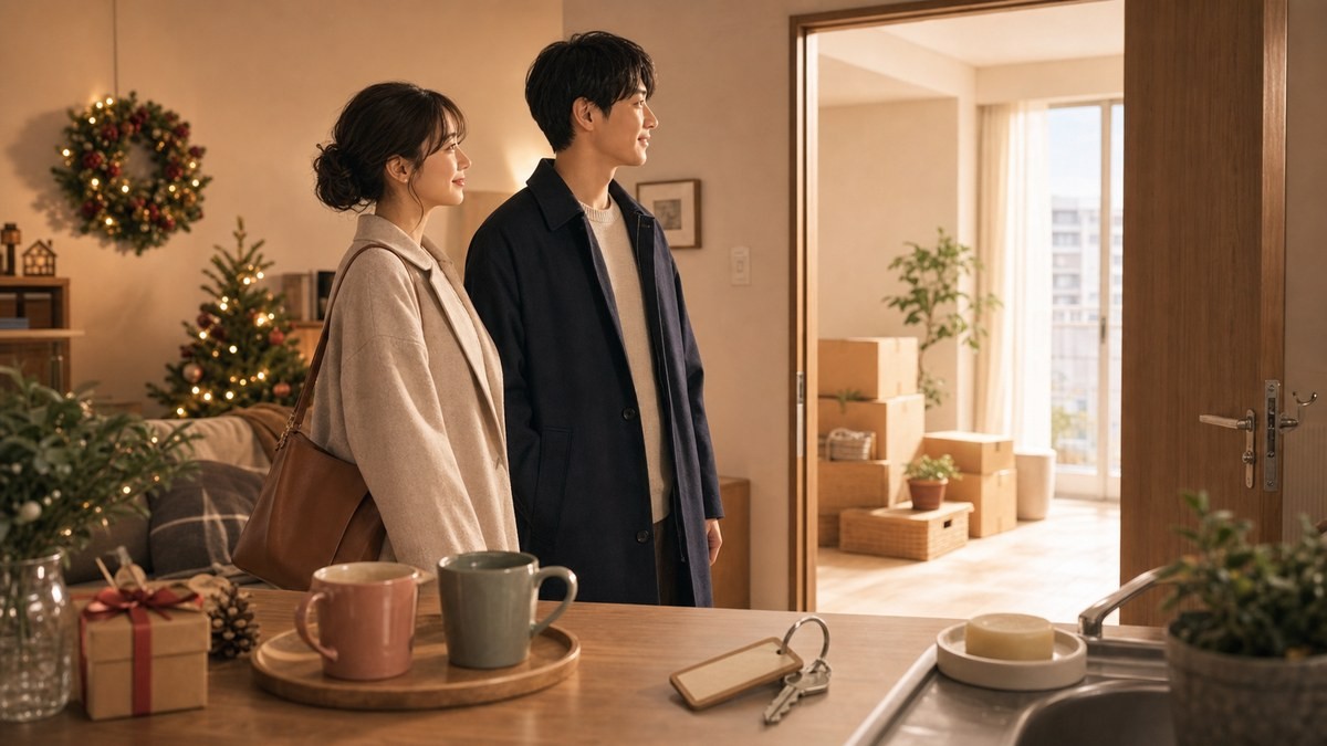 あせとせっけん5巻あらすじ クリスマスと家族承認と同棲の部屋探しを表す要約画像