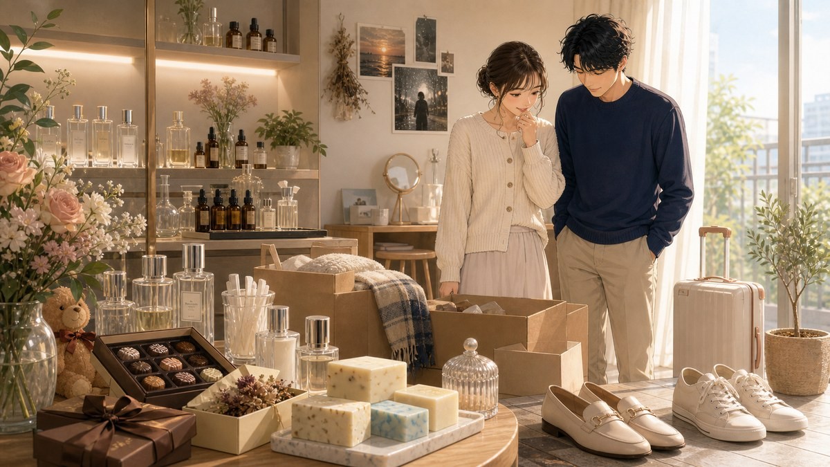 あせとせっけん6巻ネタバレ チョコと香水工場と同棲開始と新しい靴をまとめた要約画像